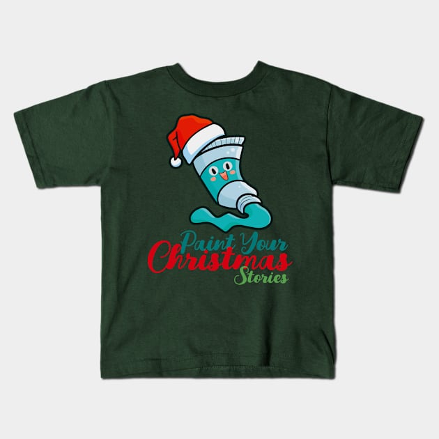 Paint your christmas stories Kids T-Shirt by Jocularity Art